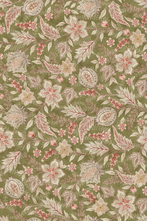 Olive-Earth Heritage Pomegranate Study