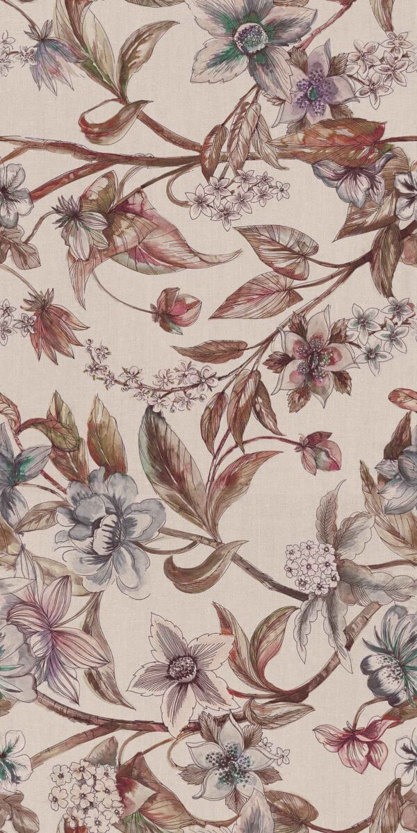 Sun-Bleached Linen Illustrative Flora