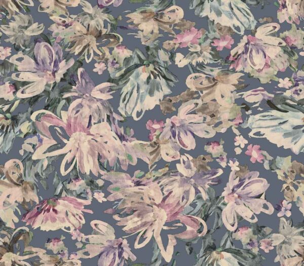 Graphite-Mineral Impressionist Floral