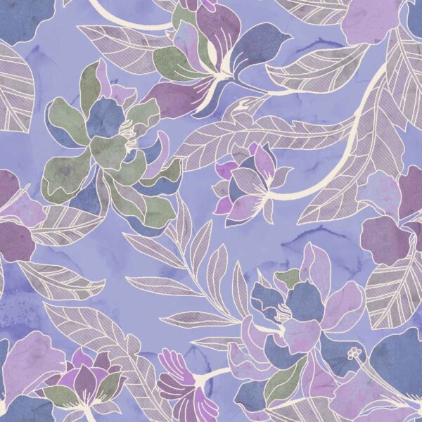 Luminous Lavender Watercolor-Mosaic