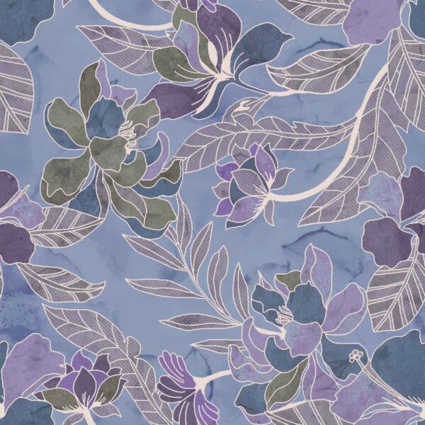 Luminous Slate Watercolor-Mosaic