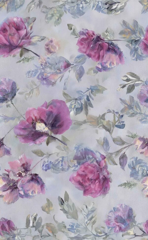 Glacial Amethyst Impressionist Floral