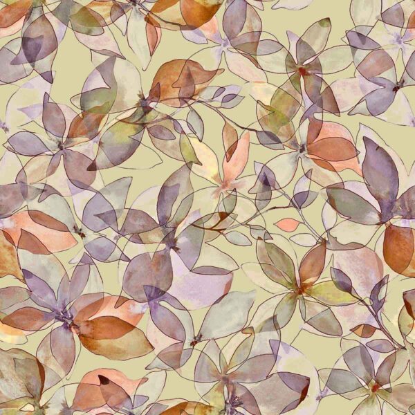 Translucent Ochre & Violet Watercolor Overlay