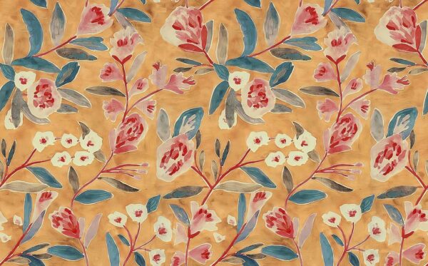 Saffron-Earth Gouache Botanical