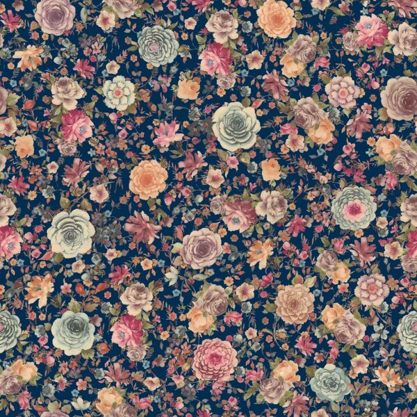 Midnight-Navy Meadow Tapestry