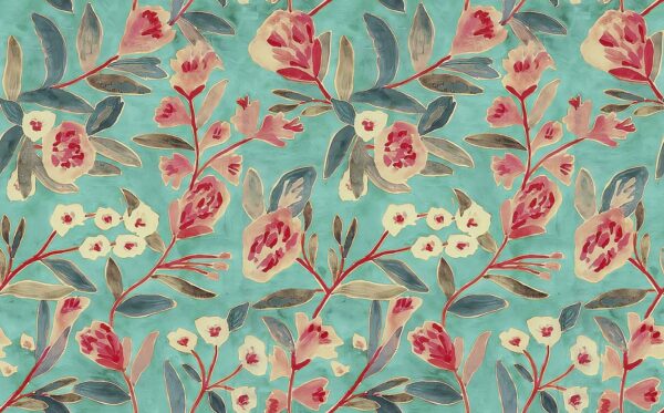 Glacial Mint Gouache Botanical