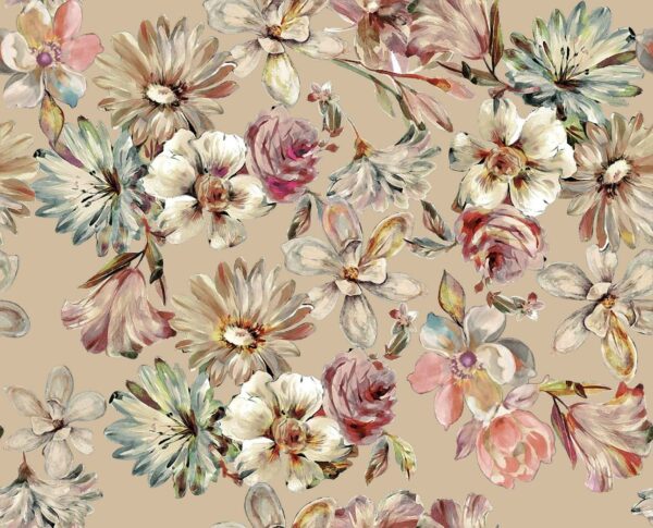 Warm Sandstone Impressionist Botanical