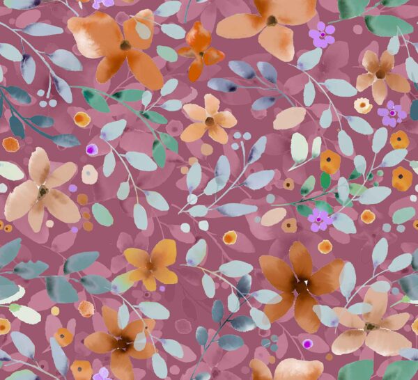 Dusty-Rose Amber Watercolor