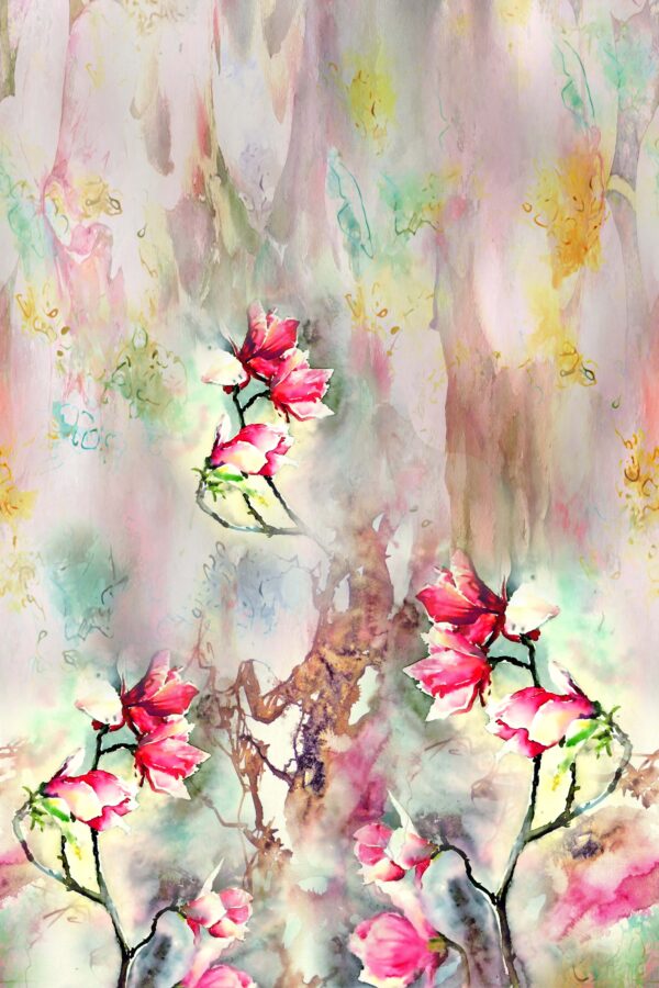 Atmospheric Magnolia & Watercolor Drift Study- Layer File