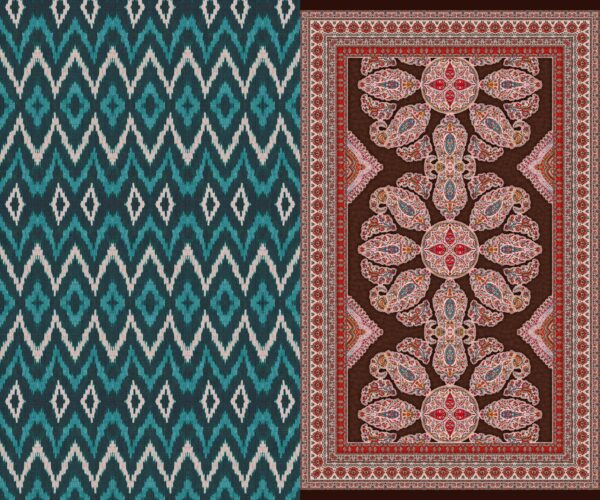 Ikat Chevron & Persian Mandala Saree- Layer File