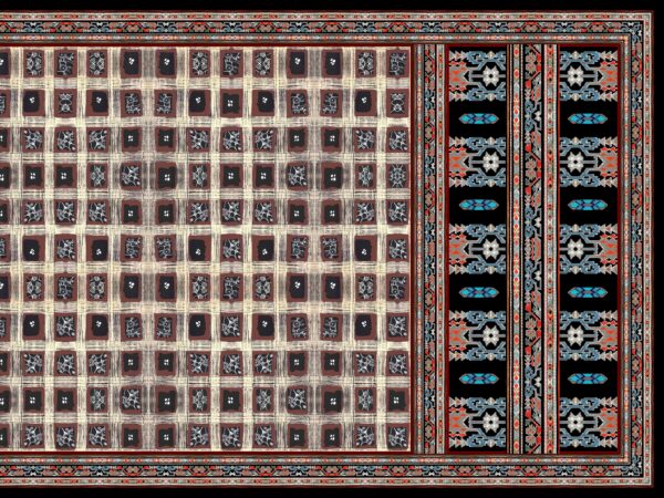 Traditional Ikat-Grid & Patola Totem Saree- Layer File