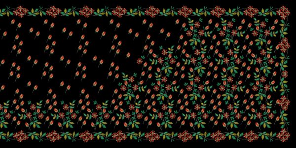 Traditional Floral-Bud Embroidery Saree- Layer File