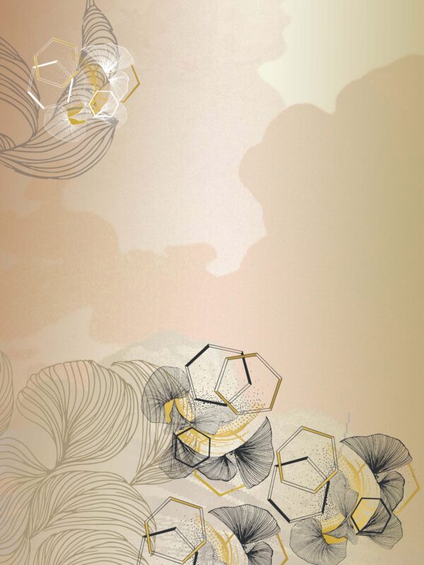 Sand-Quartz Geometric Ginkgo