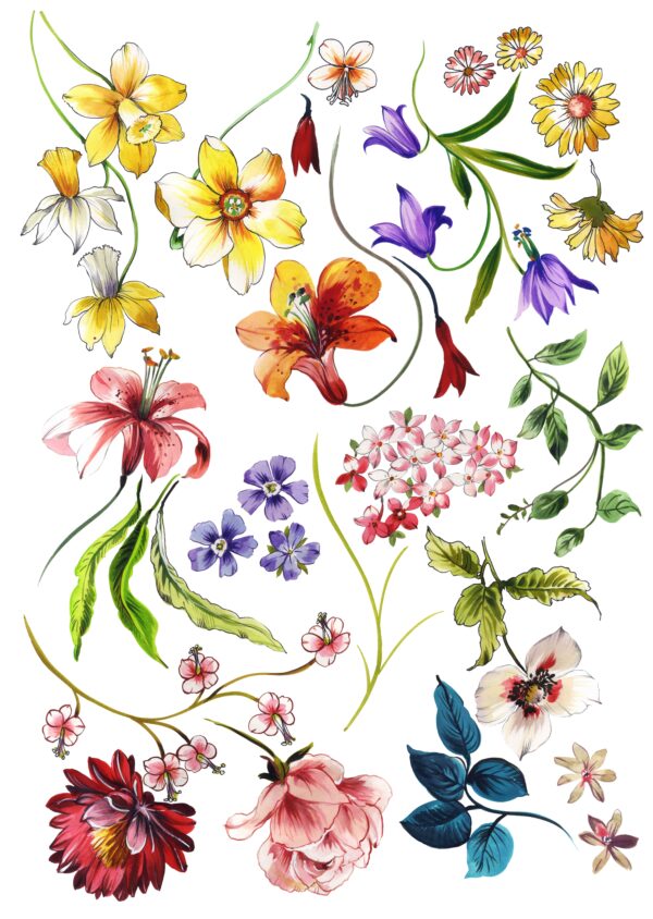 Daffodil & Crimson-Quartz Assemblage