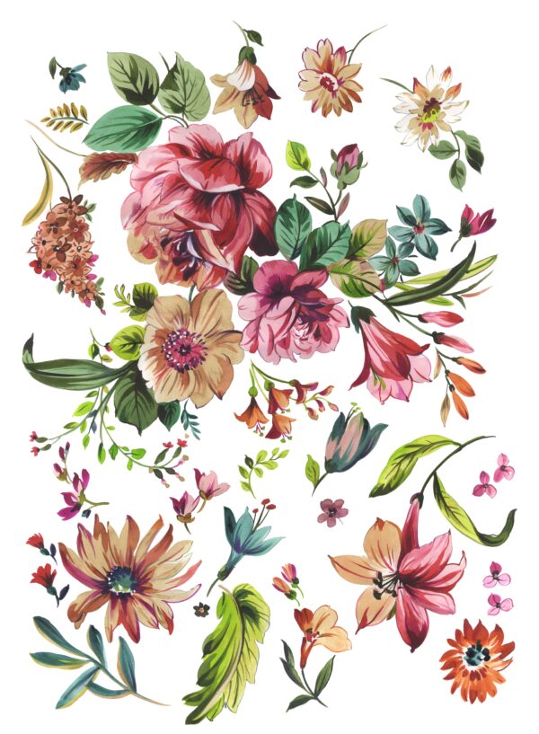 Crimson-Quartz & Moss Botanical Assemblage