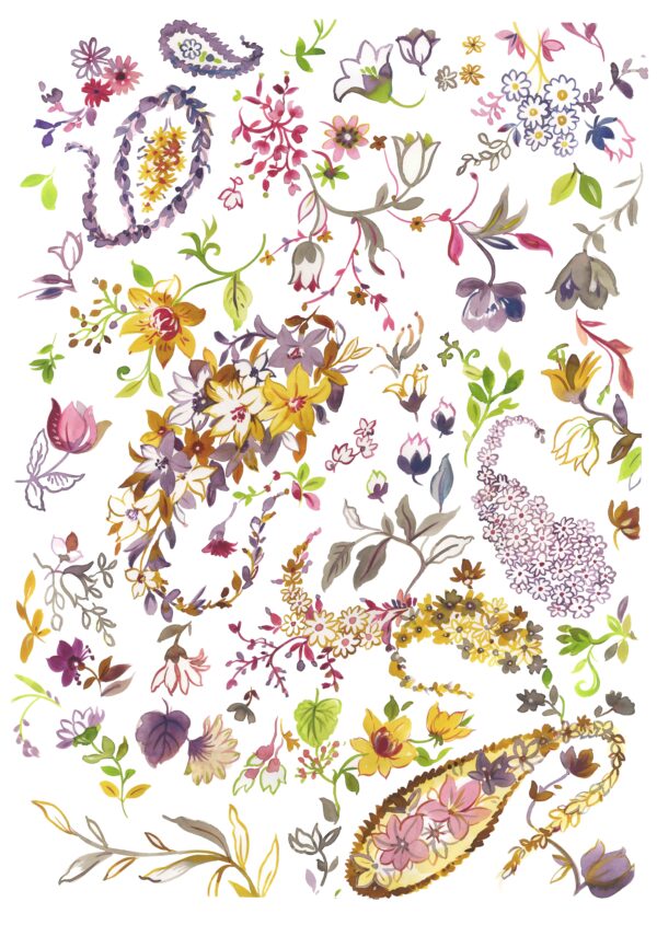 Amethyst & Ochre Paisley Assemblage