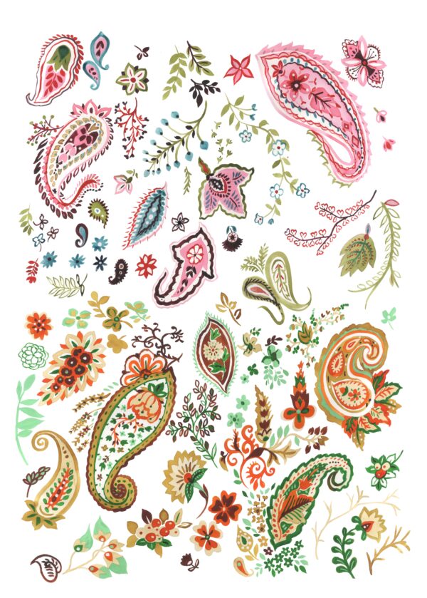 Rose-Quartz & Ochre Paisley Assemblage