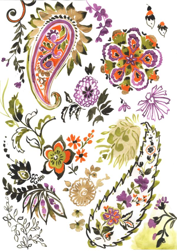 Amethyst & Solar-Quartz Paisley Assemblage