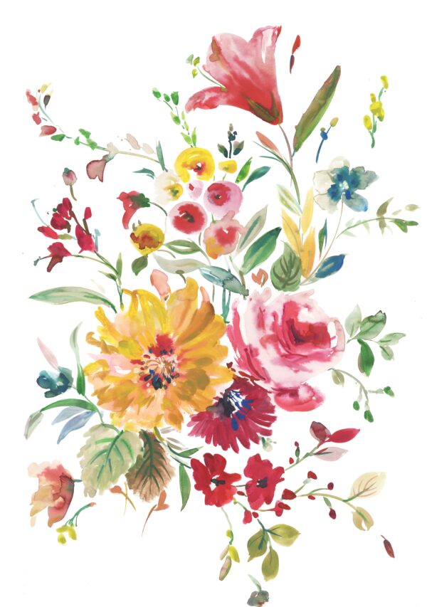 Sun-Stone & Crimson-Quartz Bouquet