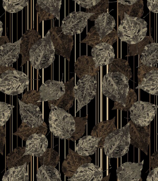 Traditional Botanical Leaf & Architectural Stripe