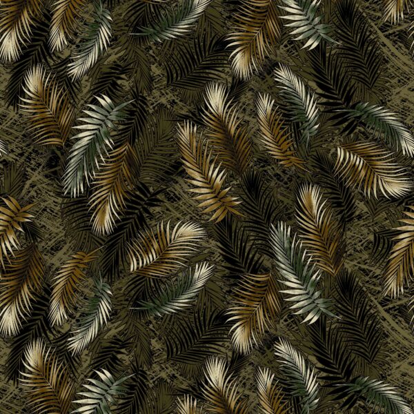 Traditional Botanical Frond & Distressed-Weave
