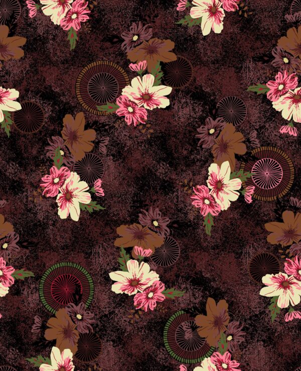 Traditional Botanical Cluster & Distressed-Circular