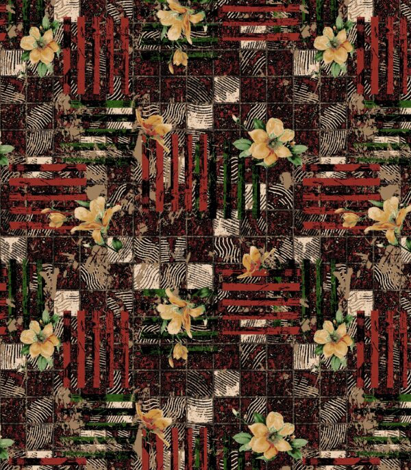 Traditional Botanical-Grid & Industrial Distressed