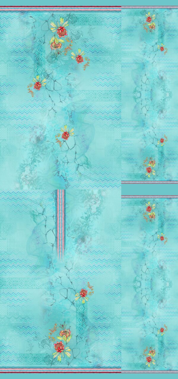 Glacial-Teal & Coral-Quartz Geometric