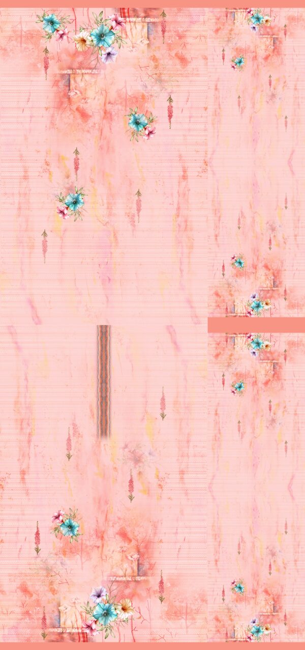 Coral-Quartz & Glacial-Teal Marbled