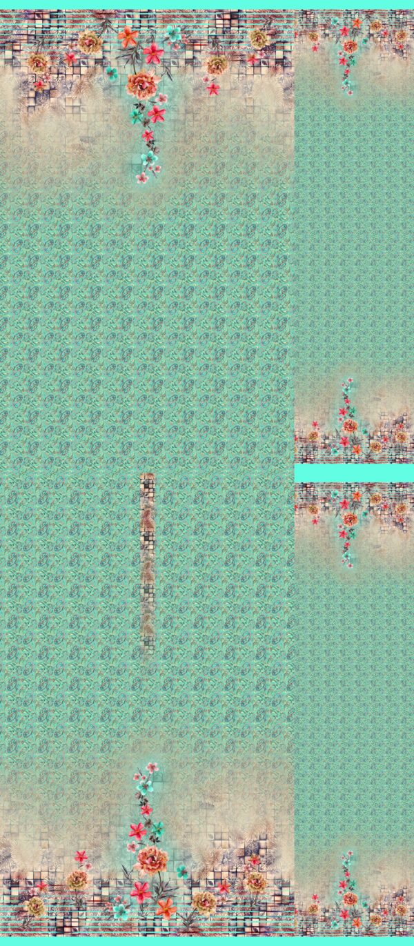 Turquoise Meadow Mosaic