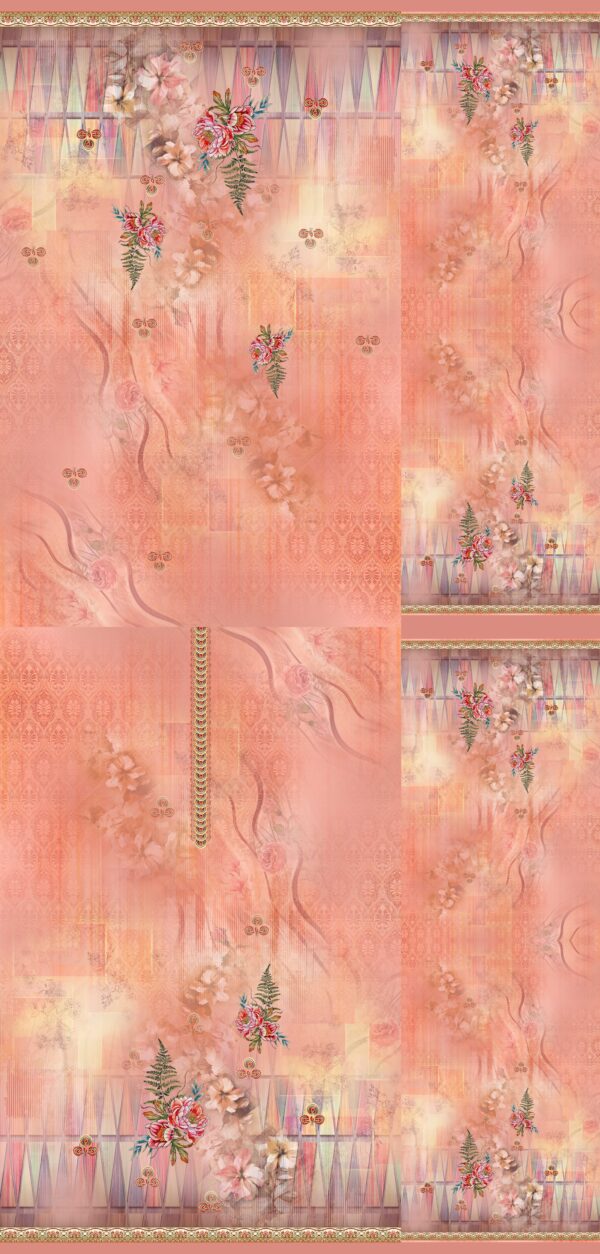 Coral Damask Mirage