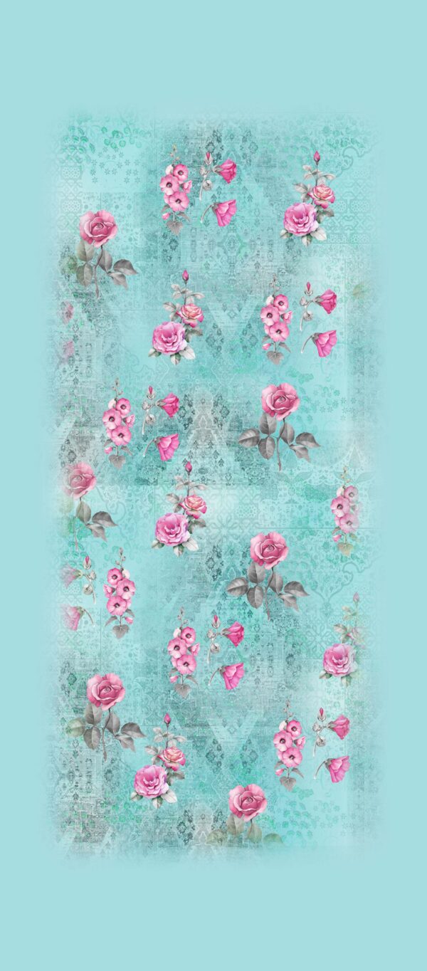 Turquoise Rose Filigree