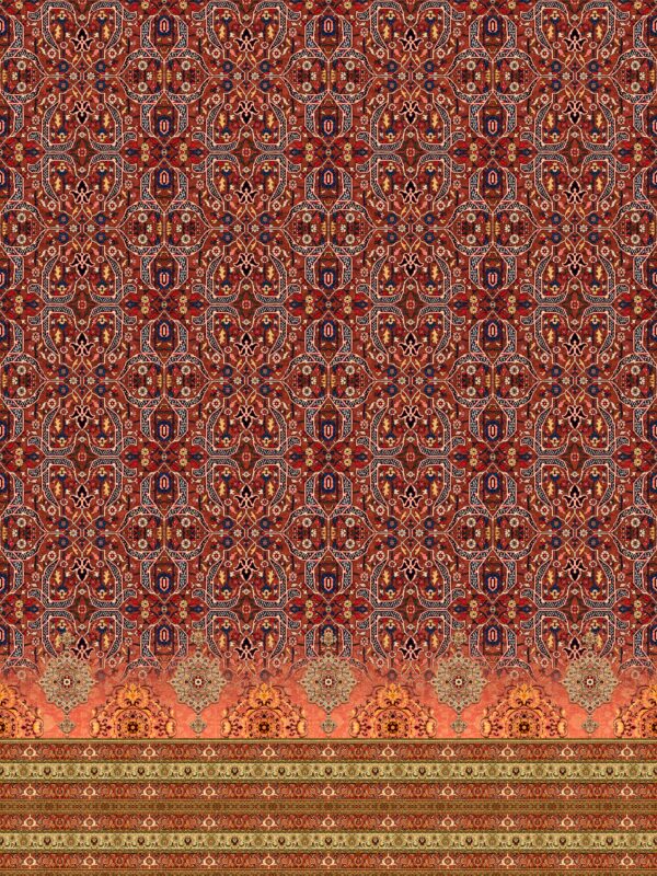 Ruby-Terracotta & Obsidian-Arabesque Tectonic