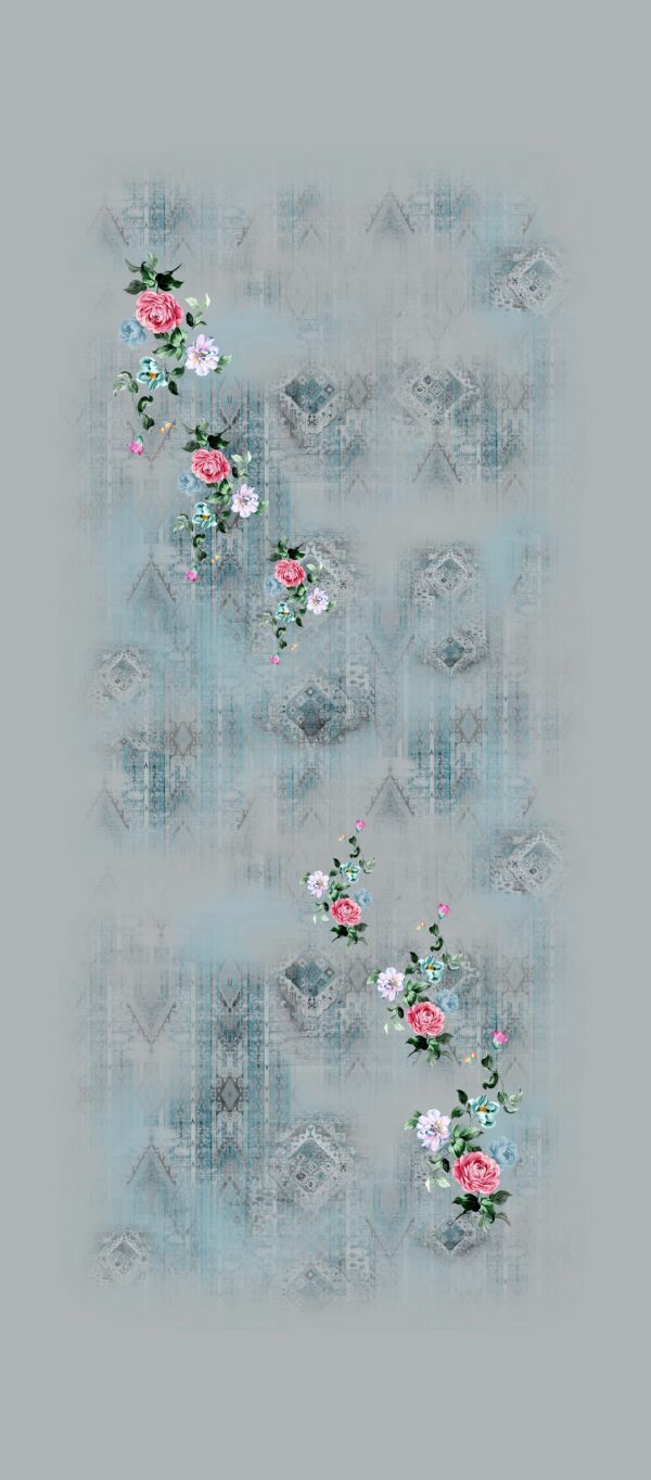 Steel Slate Botanical Mosaic