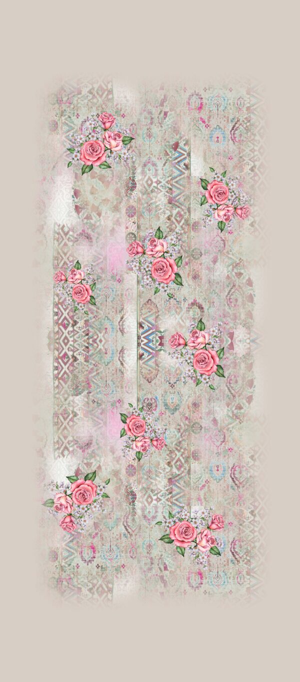 Antique Rose Ikat Mosaic