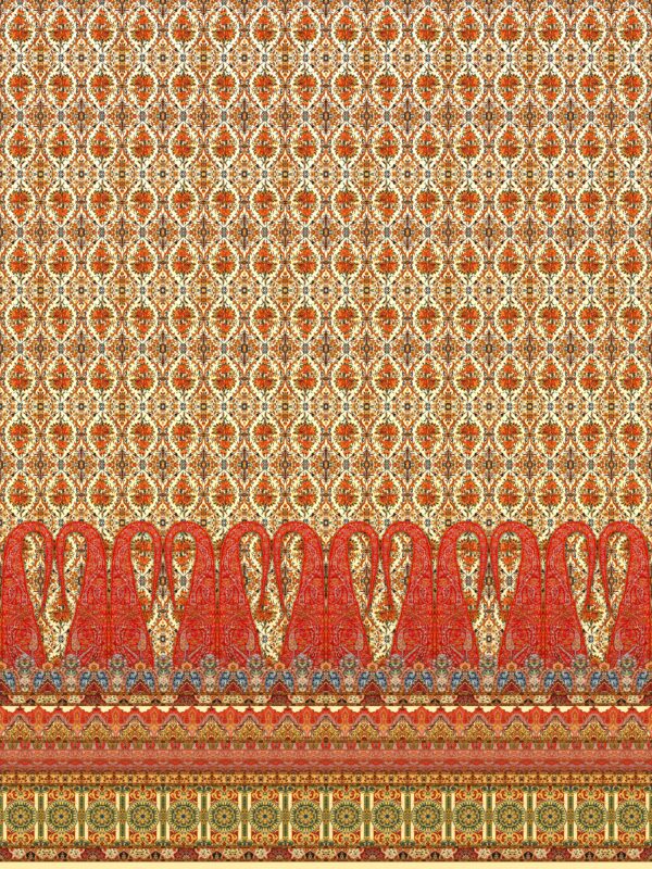 Alabaster-Quartz & Ruby-Paisley Tectonic
