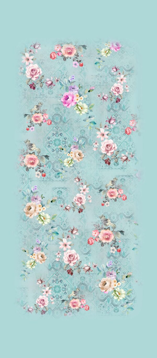 Turquoise Rose Mosaic