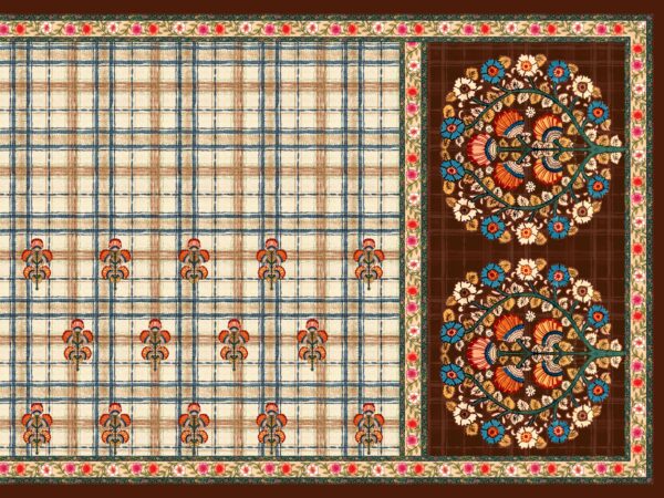 Grid-Check & Mandala-Floral Heritage
