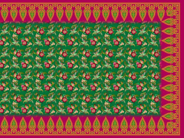 Verdant-Floral & Magenta-Paisley Heritage
