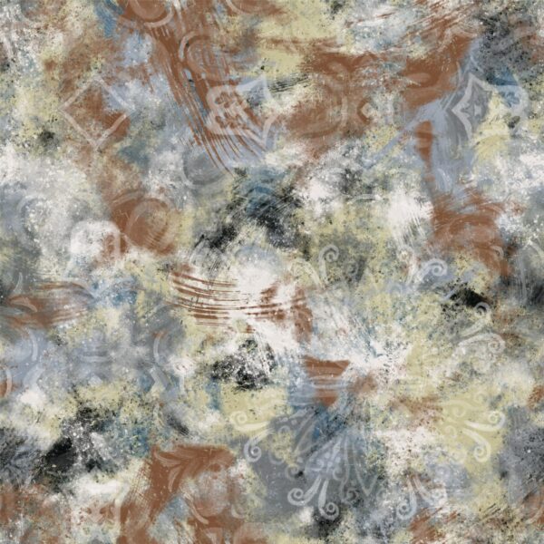 Terracotta-Steel & Mineral-Scumble Abstract
