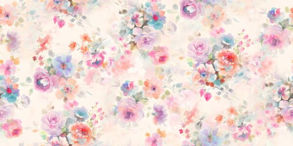 Cream-Alabaster & Pastel-Orchard Watercolor
