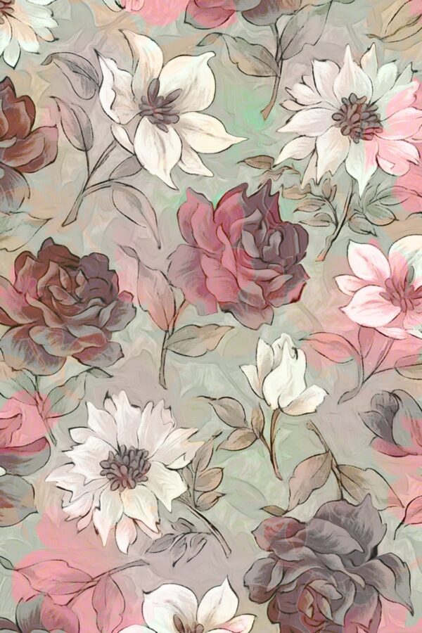 Alabaster-Lily & Smoked-Mauve Textured