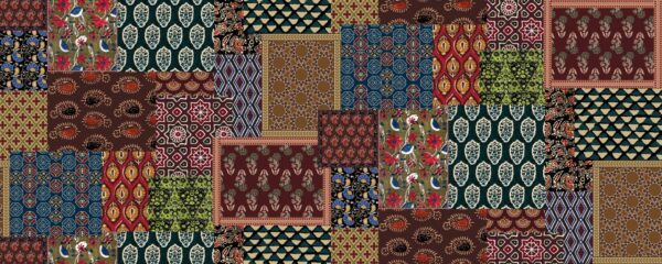 Obsidian-Indigo & Madder-Root Ajrakh Patchwork