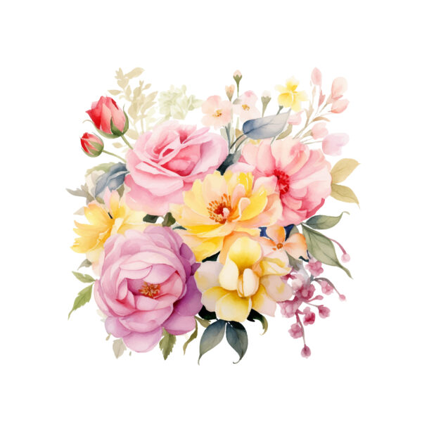 Pastel-Orchard & Solar-Saffron Watercolor