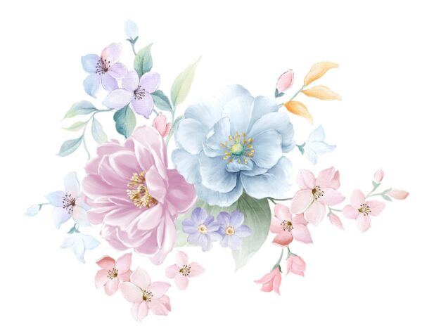 Glacial-Azure & Blushing-Orchid Peony