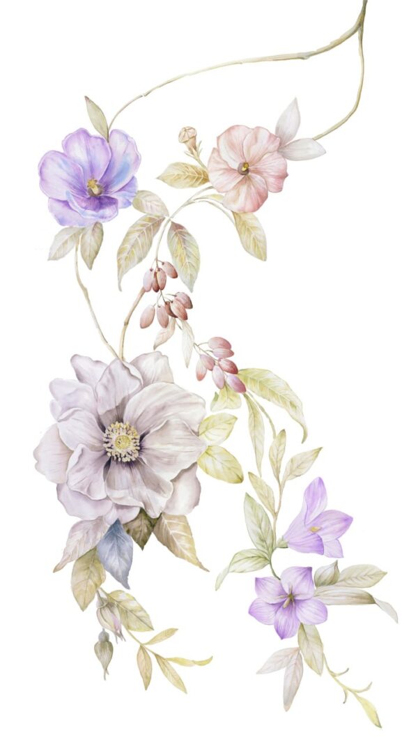 Warm-Alabaster & Shaded-Iris Sinuous Trail