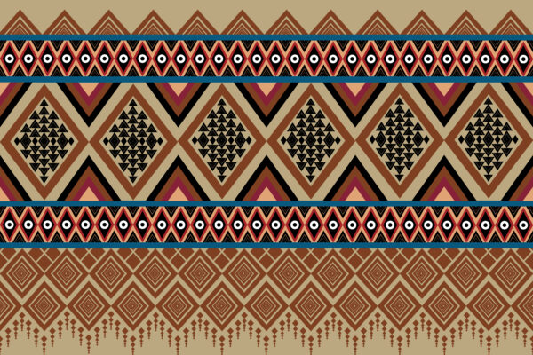 Antique-Ochre & Obsidian-Black Kilim Totem Border