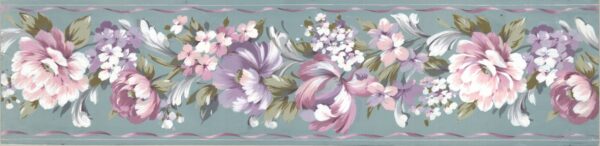 Muted-Teal & English-Lavender Botanical Garland