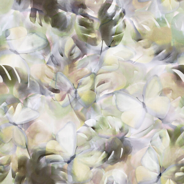 Muted-Sage & Alabaster Watercolor Monstera Repeat