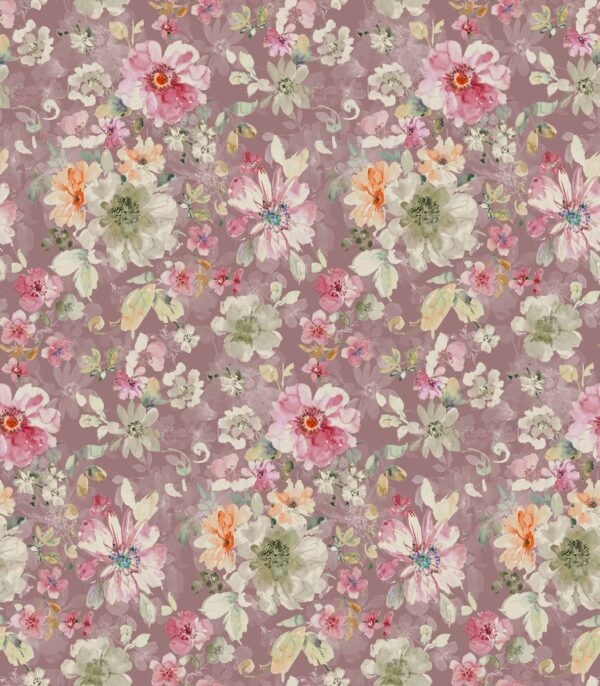 Mauve-Botanical & Watercolor-Fusion